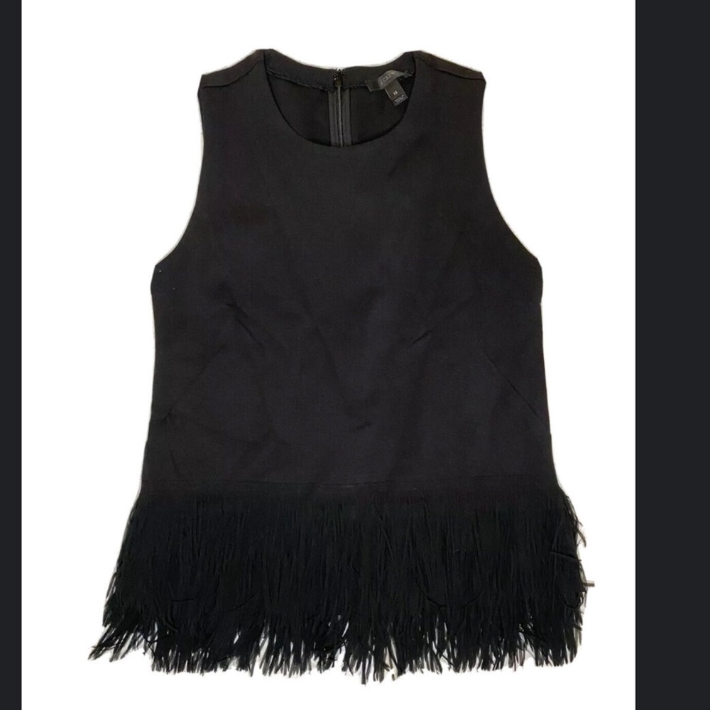 J.Crew Collection Fringe Trim Tank Top. - Picture 2 of 11